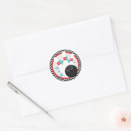 Adesivos de Boliche Chevron Retro