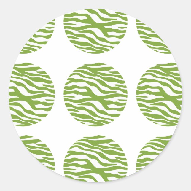 Adesivos de Bolinhas de impressão zebra (Frente)