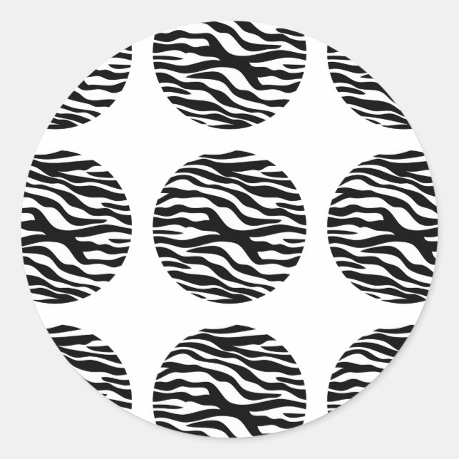 Adesivos de Bolinhas de impressão zebra (Frente)