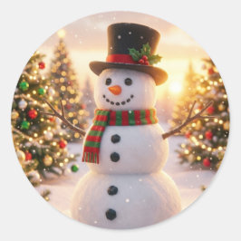 Adesivos de boneco de neve coleção de natal 
