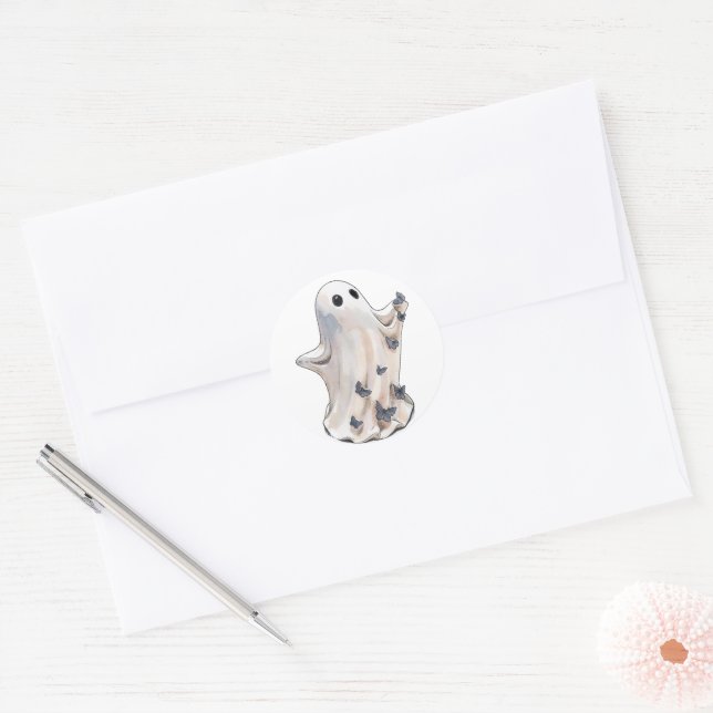 Adesivos de borboleta fantasma Halloween  (Envelope)