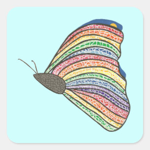 Adesivos de borboletas do arco-íris