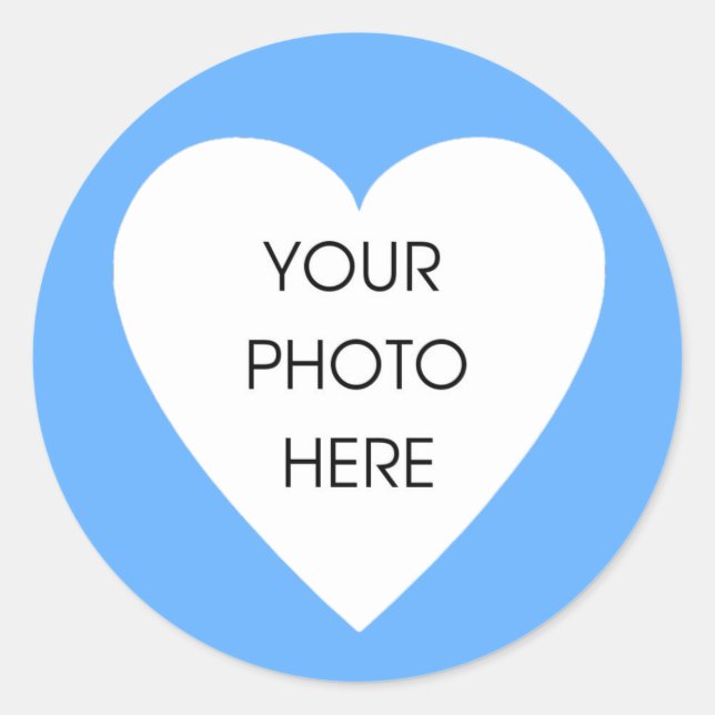 Adesivos de borda do coração azul-bebê - personali (Frente)