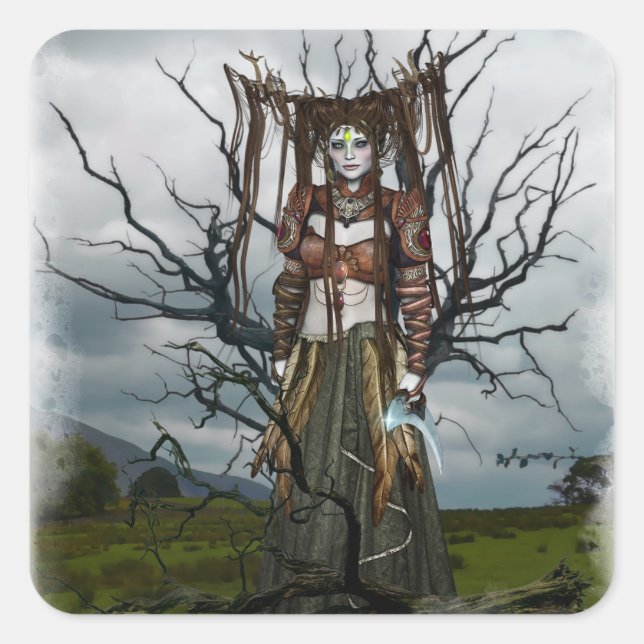 adesivos de bruxas fadas de fantasia (Frente)