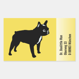 Adesivos de Bulldogue Francês com texto