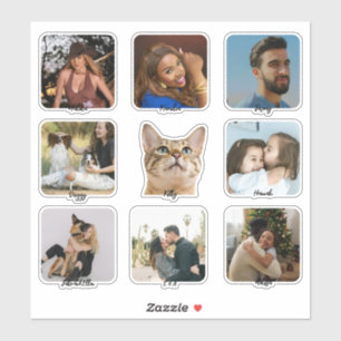 Adesivos de Calendário do Advento com Nome de Foto
