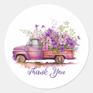 Adesivos de Caminhão de Flores Obrigado