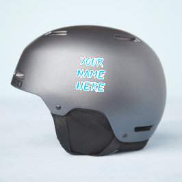 Adesivos de Capacete Azul com Texto de Nome Person