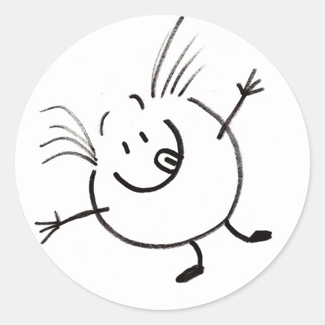 Adesivos de Cara de rabisco - Conjunto de 20 (Frente)