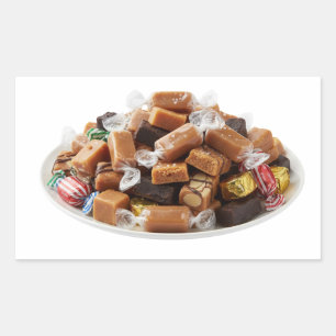 Adesivos de Caramelos Sortidos em um Prato