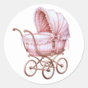 Adesivos de Carrinho de Bebê Rosa