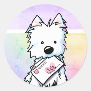 Adesivos de Cartas de Amor Westie