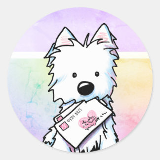 Adesivos de Cartas de Amor Westie