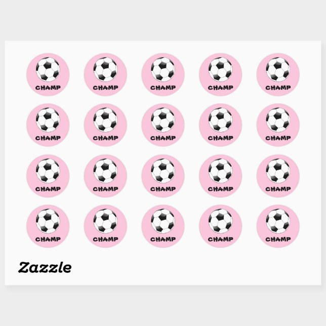 Adesivos De Cartazes De Futebol Rosa (Folha)