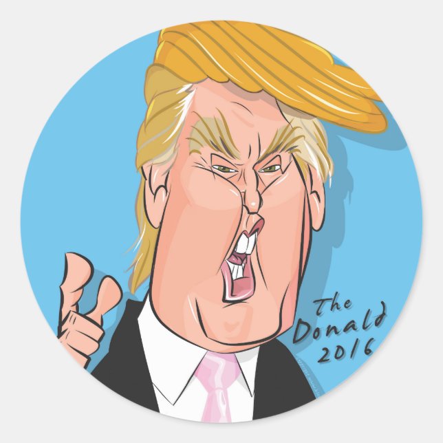 adesivos de Cartoon Donald Trump (Frente)