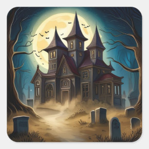 Adesivos de Casa Assombrada de Halloween