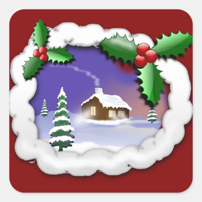 adesivos de casa de natal (Frente)