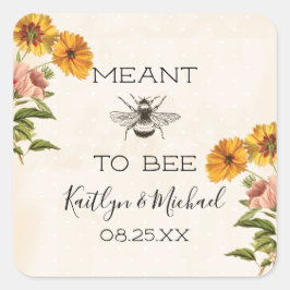 Adesivos de casamento com monograma Meant To Be