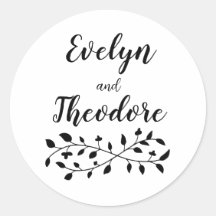 Adesivos de casamento com nomes personalizados min