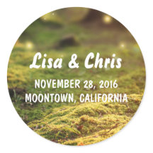 adesivos de casamento da floresta encantados