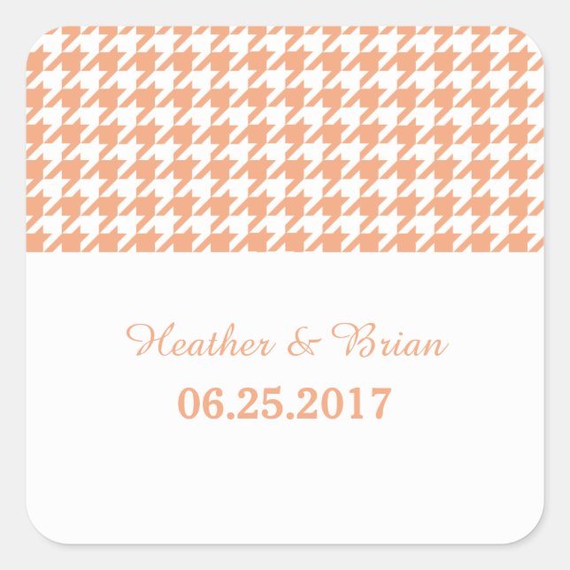 Adesivos de Casamento de Alarme Laranja (Frente)