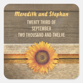 adesivos de casamento de girassol