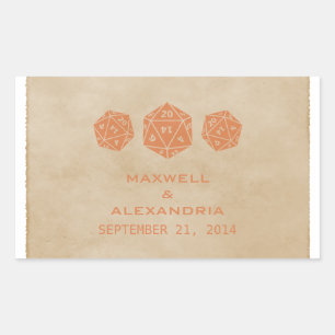 Adesivos de Casamento de Jogadores de Gelo D20 Gru