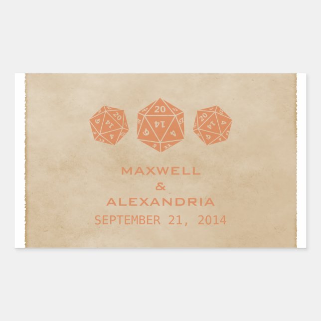 Adesivos de Casamento de Jogadores de Gelo D20 Gru (Frente)