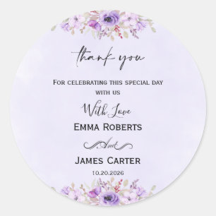 Adesivos de Casamento Lavanda - Decais Florais de