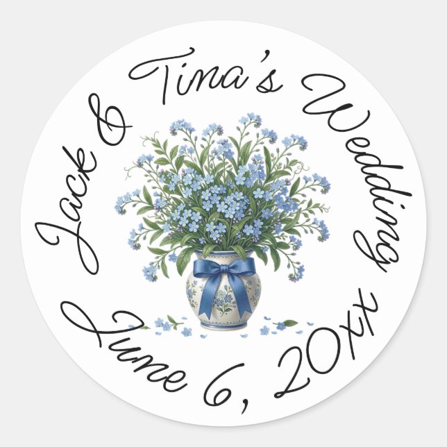 Adesivos de casamento personalizados (Frente)