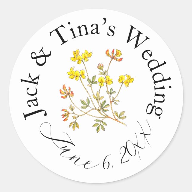 Adesivos de casamento personalizados (Frente)