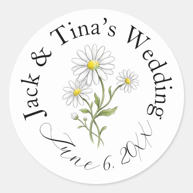 Adesivos de casamento personalizados (Frente)