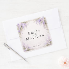 Adesivos de casamento Regency Wisteria Square
