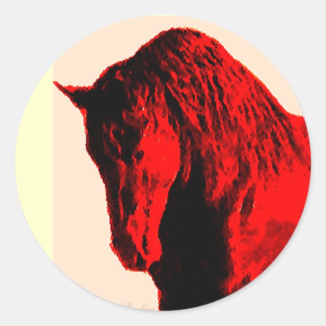 Adesivos de Cavalo Vermelho (Frente)