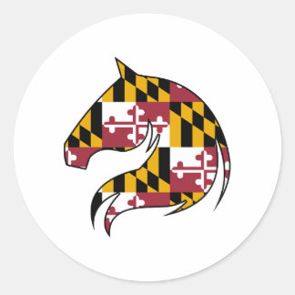 Adesivos de Cavalos da Bandeira de Maryland