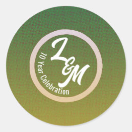 Adesivos de Celebração Verde Personalizados