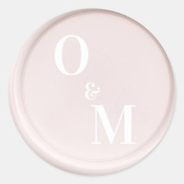 Adesivos de cera branca de iniciais personalizadas