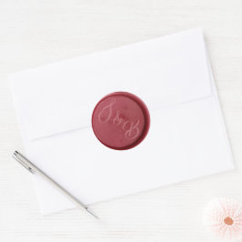 Adesivos de cera de monograma personalizado para c