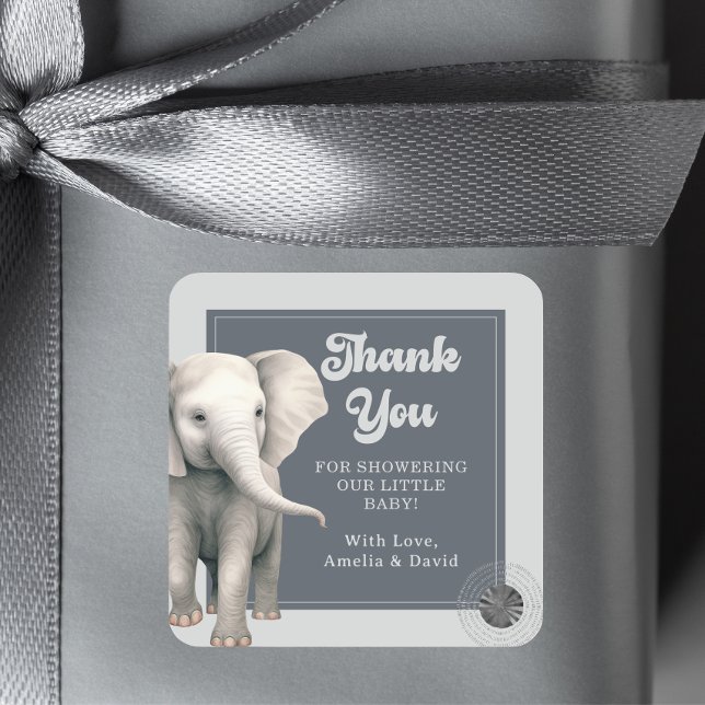 Adesivos de Chá de Bebê de Elefante Safari (Criador carregado)