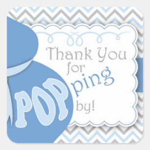 Adesivos de Chá de fraldas de Bump Blue Belly