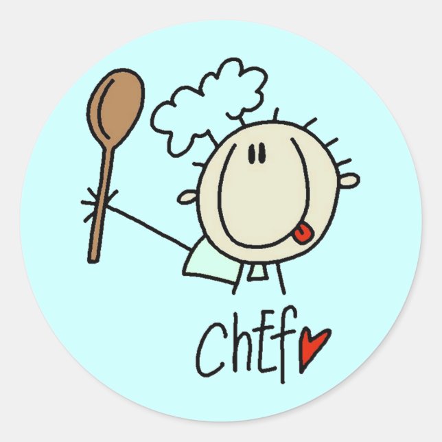 Adesivos de Chef Masculino (Frente)