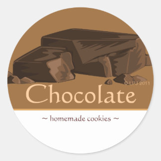 Adesivos de chocolate personalizáveis