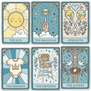 Adesivos de Chuveiro de Bebê com Cartas de Tarot