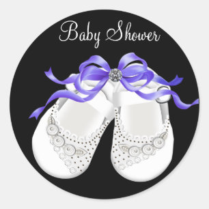 Adesivos de Chuveiro de Bebê Menina Preto Roxo Sap