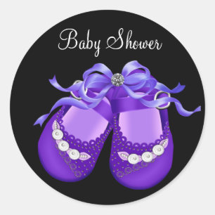 Adesivos de Chuveiro de Bebê Menina Preto Roxo Sap
