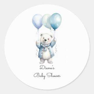 Adesivos de Chuveiro de Bebê Urso Polar Fofo