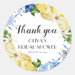 Adesivos de Chuveiro de Noiva Italiano Limão Azule