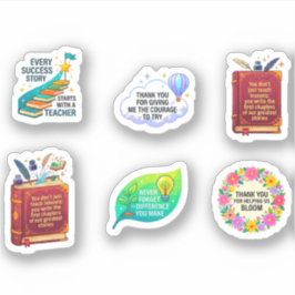 Adesivos de Citações para Professores (Designs de
