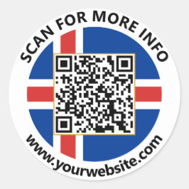 Adesivos de Código QR da Islândia Moderna, Bandeir