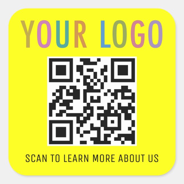 Adesivos de Código QR de Construção Logo Personali (Frente)